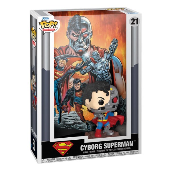 DC Comics POP! 21 Comic Cover Vinylfigur Cyborg Superman 9 cm