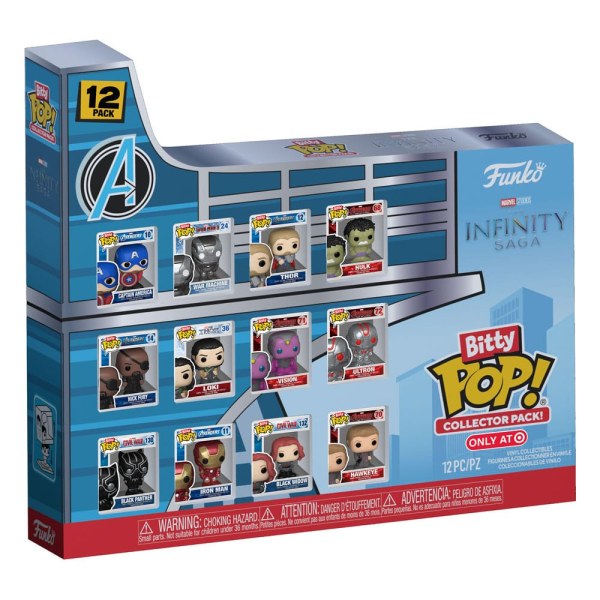 Marvel Pack 12 Bitty POP Figuren! Vinyl Infinity Saga 2,5 cm