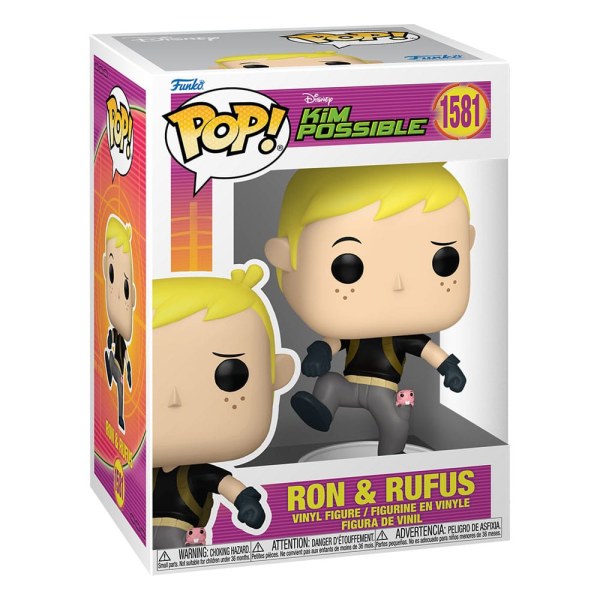 Kim Possible POP! 1581 Vinylfigur Ron mit Rufus 9 cm