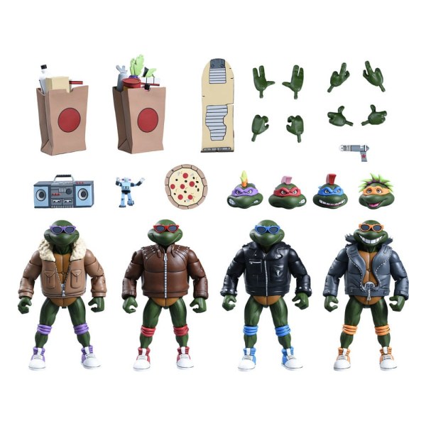 Teenage Mutant Ninja Turtles (Cartoon) Figuren 4er Pack Punk Turtles 18 cm