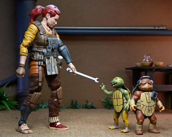 Ninja Turtles (The Last Ronin The Lost Years) Figur Synja Grammy April mit Baby Yi & Moja 18 cm