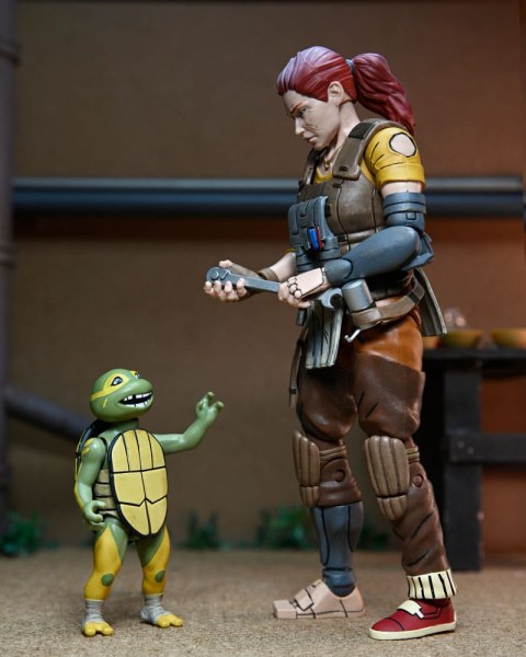 Ninja Turtles (The Last Ronin The Lost Years) Figur Synja Grammy April mit Baby Yi & Moja 18 cm