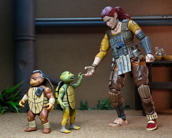 Ninja Turtles (The Last Ronin The Lost Years) Figur Synja Grammy April mit Baby Yi & Moja 18 cm