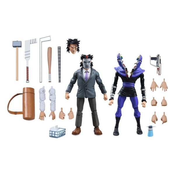 Ninja Turtles (Cartoon) Pack 2 Figuren Business Suit Casey Jones & Split Foot Soldier 18 cm