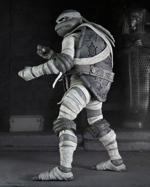 Universal Monsters x Teenage Mutant Ninja Turtles Pack 4 Turtles Schwarz-Weiß-Figuren 18 cm