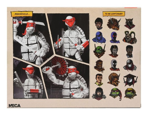 Ninja Turtles (Mirage Comics) 2er-Pack schwarz-weiße First Turtles-Figuren 18 cm