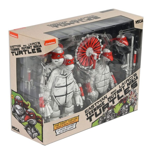 Ninja Turtles (Mirage Comics) 2er-Pack schwarz-weiße First Turtles-Figuren 18 cm