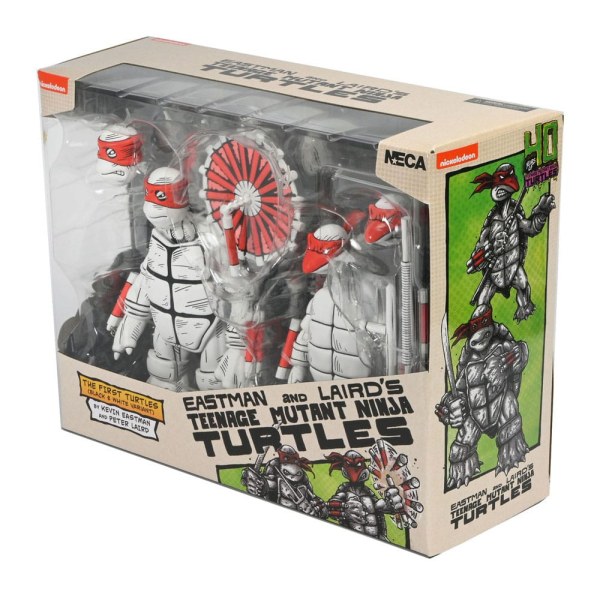 Ninja Turtles (Mirage Comics) 2er-Pack schwarz-weiße First Turtles-Figuren 18 cm