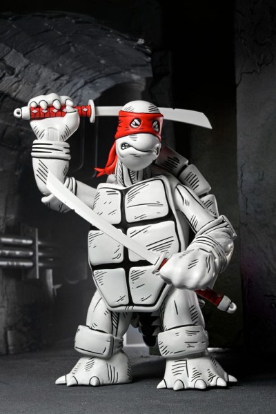 Ninja Turtles (Mirage Comics) 2er-Pack schwarz-weiße First Turtles-Figuren 18 cm