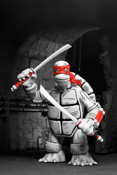 Ninja Turtles (Mirage Comics) 2er-Pack schwarz-weiße First Turtles-Figuren 18 cm
