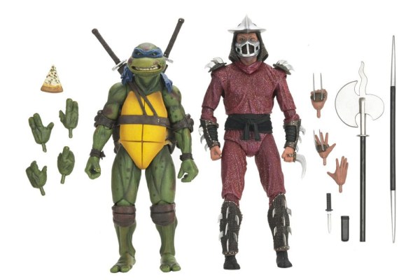 Ninja Turtles (Film 1990) Roof Top Battle Shredder vs Leo Figur 18 cm