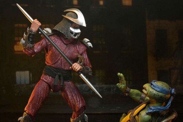 Ninja Turtles (Film 1990) Roof Top Battle Shredder vs Leo Figur 18 cm