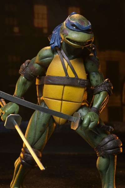 Ninja Turtles (Film 1990) Roof Top Battle Shredder vs Leo Figur 18 cm