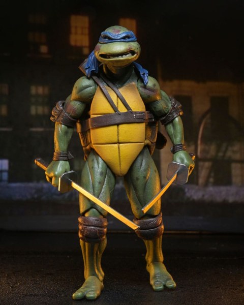 Ninja Turtles (Film 1990) Roof Top Battle Shredder vs Leo Figur 18 cm