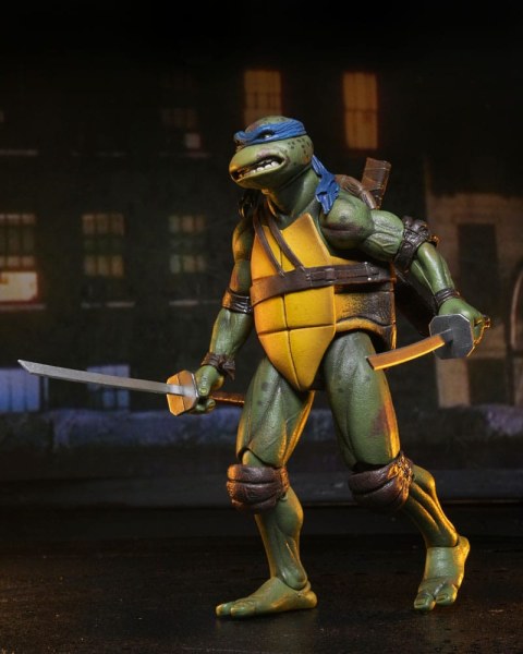 Ninja Turtles (Film 1990) Roof Top Battle Shredder vs Leo Figur 18 cm