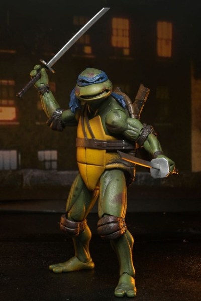 Ninja Turtles (Film 1990) Roof Top Battle Shredder vs Leo Figur 18 cm