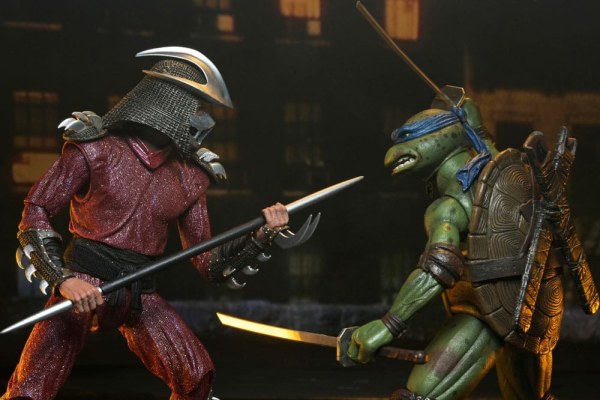 Ninja Turtles (Film 1990) Roof Top Battle Shredder vs Leo Figur 18 cm
