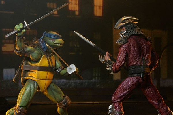 Ninja Turtles (Film 1990) Roof Top Battle Shredder vs Leo Figur 18 cm