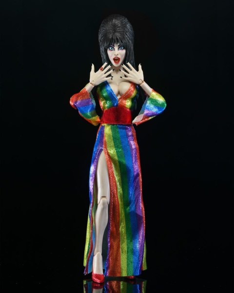Elvira, Herrin der Dunkelheit Figur bekleidet über dem Regenbogen Elvira 20 cm
