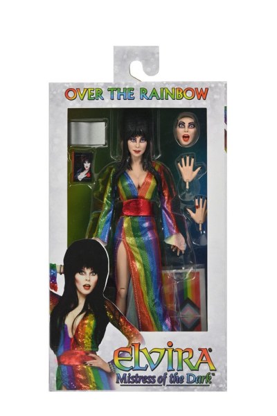 Elvira, Herrin der Dunkelheit Figur bekleidet über dem Regenbogen Elvira 20 cm