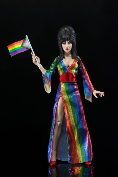 Elvira, Herrin der Dunkelheit Figur bekleidet über dem Regenbogen Elvira 20 cm