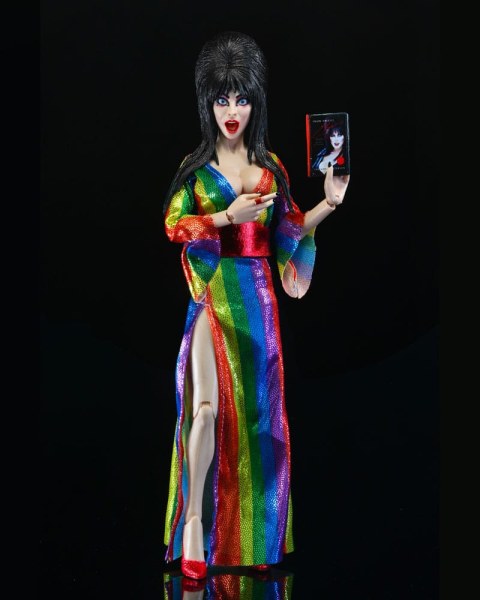 Elvira, Herrin der Dunkelheit Figur bekleidet über dem Regenbogen Elvira 20 cm