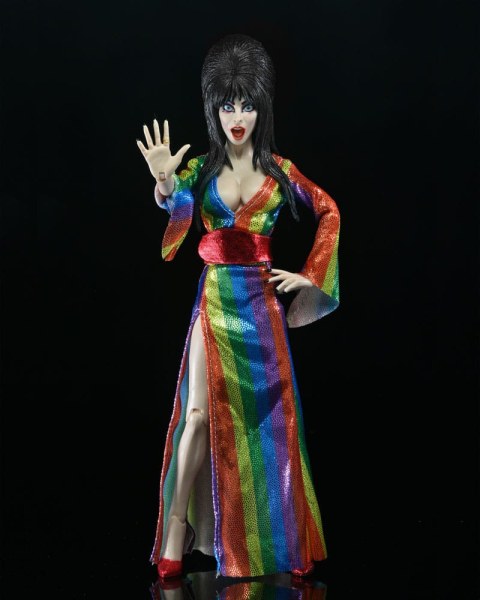 Elvira, Herrin der Dunkelheit Figur bekleidet über dem Regenbogen Elvira 20 cm