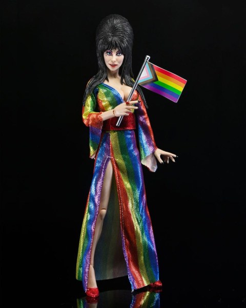 Elvira, Herrin der Dunkelheit Figur bekleidet über dem Regenbogen Elvira 20 cm