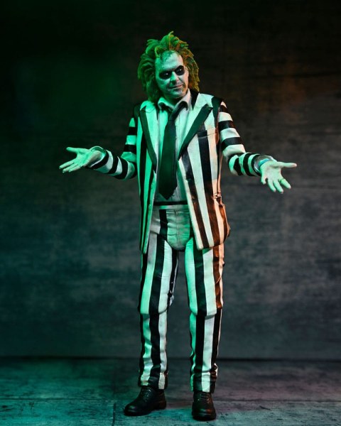 Beetlejuice Beetlejuice Figur 7 Maßstab Ultimate Striped Suit Beetlejuice 18 cm