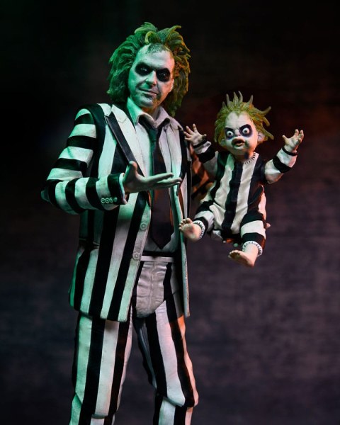 Beetlejuice Beetlejuice Figur 7 Maßstab Ultimate Striped Suit Beetlejuice 18 cm