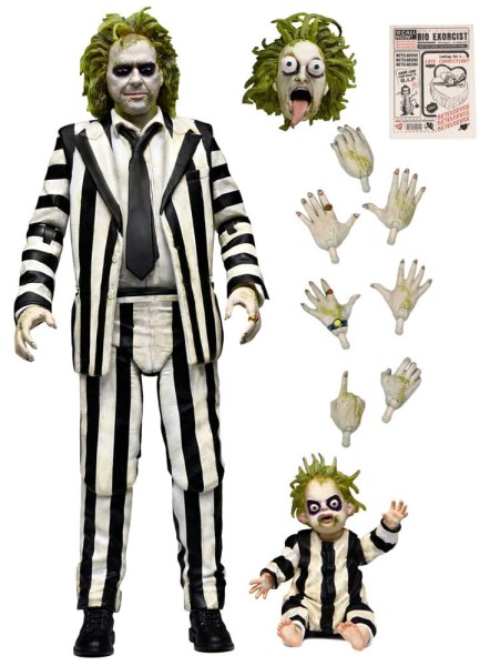Beetlejuice Beetlejuice Figur 7 Maßstab Ultimate Striped Suit Beetlejuice 18 cm