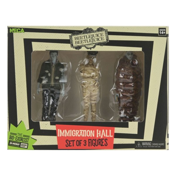 Beetlejuice Beetlejuice Pack 3 Figuren Immigration Hall 1 10 cm