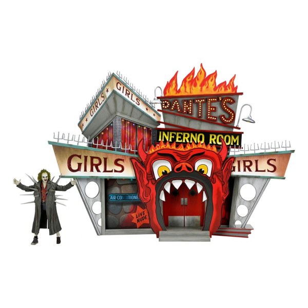 Beetlejuice (1988) diorama Trenchcoat mit Spikes Inferno Room Deluxe Set
