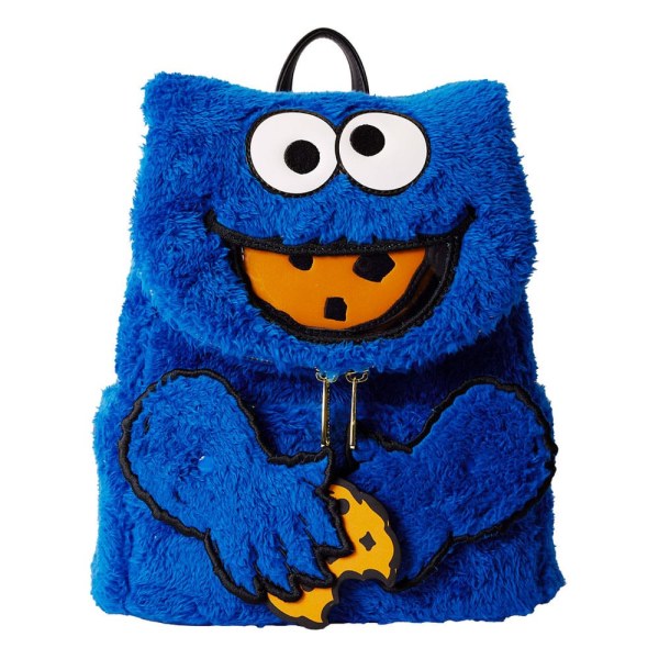 1, Sesamstraße von Loungefly Plüsch-Mini-Krümelmonster-Rucksack