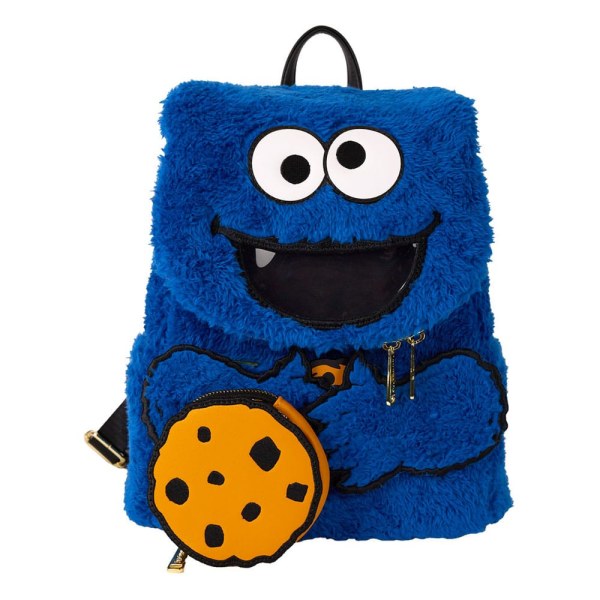 1, Sesamstraße von Loungefly Plüsch-Mini-Krümelmonster-Rucksack