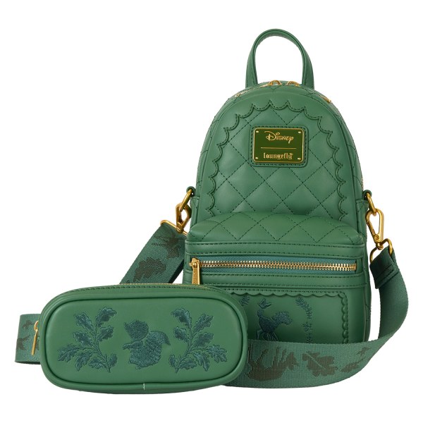Wandelbare umhängetasche mit gesteppter Bambi -Textur und Münzfach – DISNEY LOUNGEFLY
