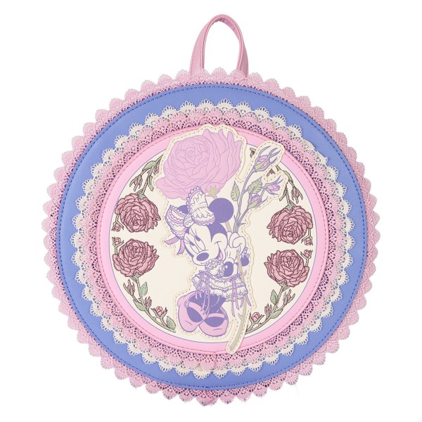 Minnie Mini-Rucksack mit Blumenmuster und Spitze – DISNEY LOUNGEFLY