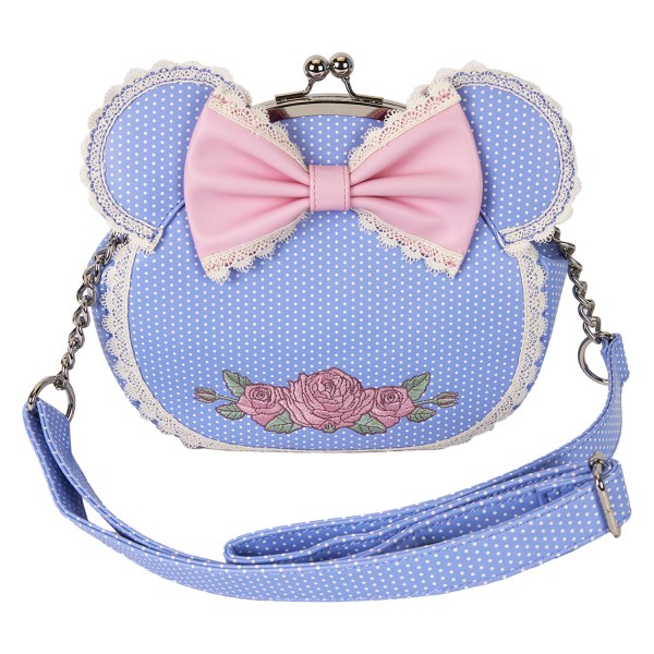 Minnie umhängetasche mit Blumen- und Spitzenverschluss – DISNEY LOUNGEFLY