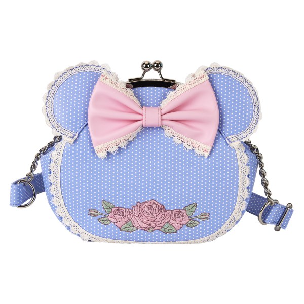 Minnie umhängetasche mit Blumen- und Spitzenverschluss – DISNEY LOUNGEFLY