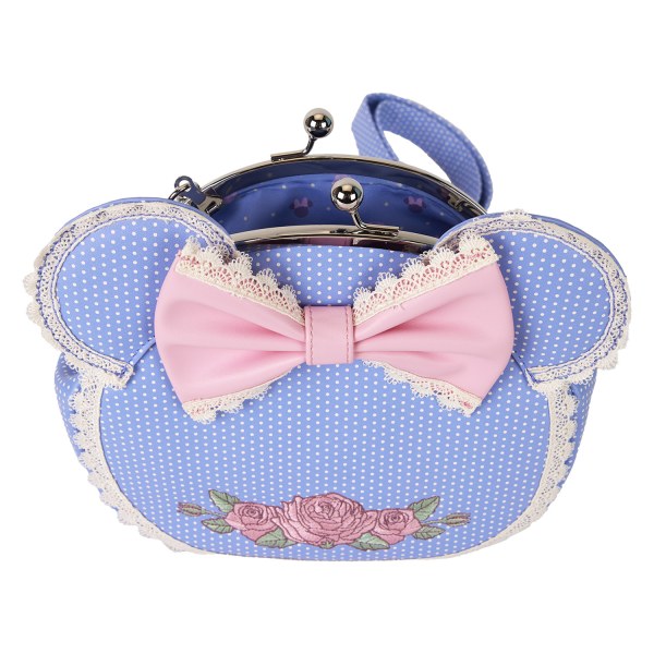 Minnie umhängetasche mit Blumen- und Spitzenverschluss – DISNEY LOUNGEFLY