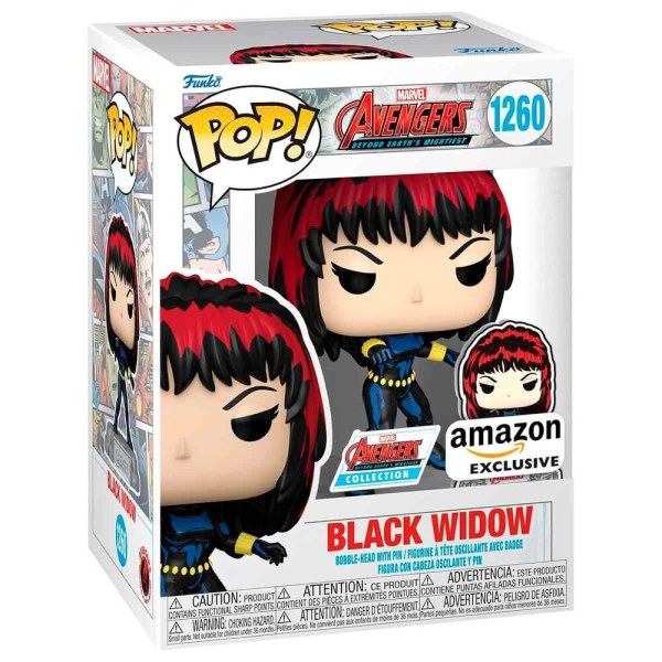 POP! 1260 Figur Marvel Avengers 60. Jubiläumscomic Black Widow mit Pin Exklusiv