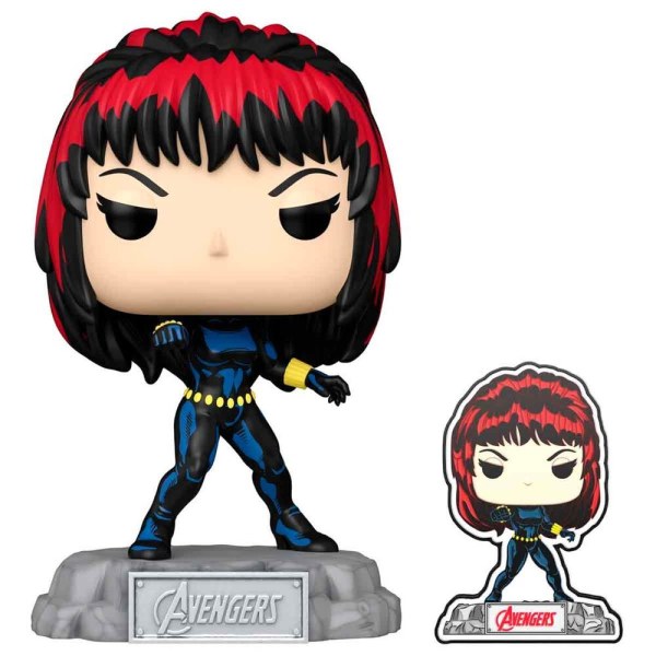 POP! 1260 Figur Marvel Avengers 60. Jubiläumscomic Black Widow mit Pin Exklusiv