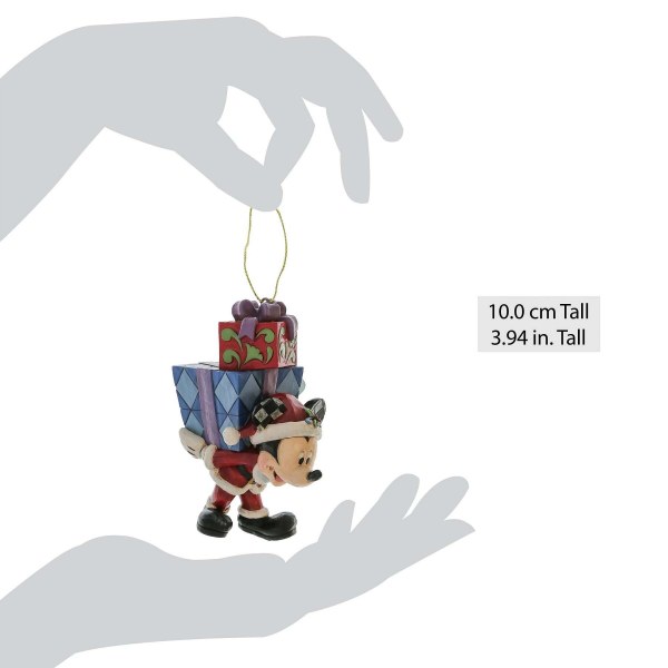 Mickey Mouse mit Geschenken auf der Rückseite – Hängender Anhänger – DISNEY TRADITIONS