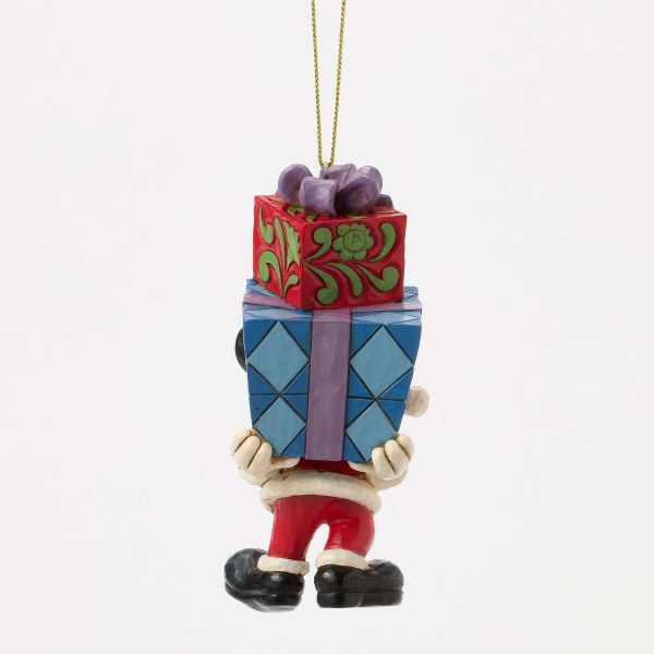 Mickey Mouse mit Geschenken auf der Rückseite – Hängender Anhänger – DISNEY TRADITIONS