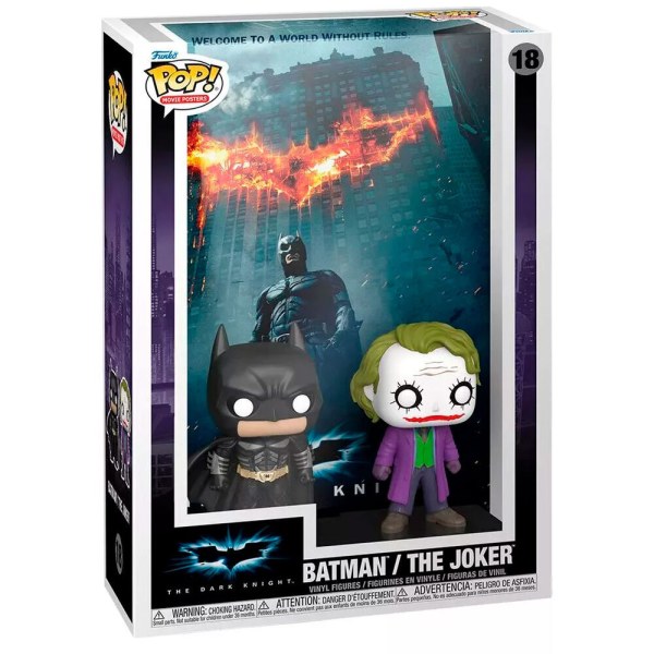 POP! 18 Figuren Filmposter DC Comics The Dark Knight Batman & Joker