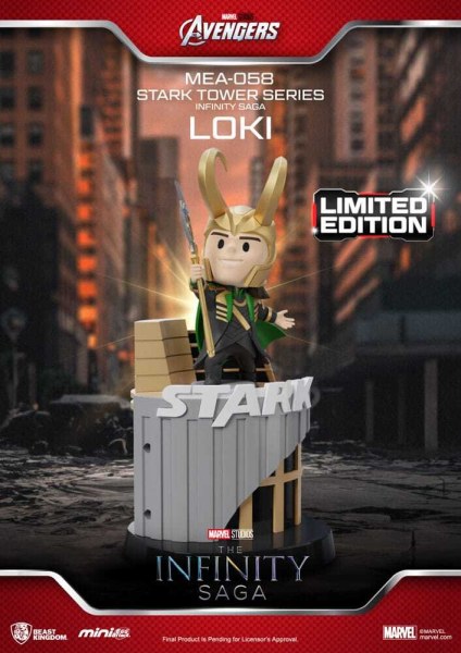 Marvel Figur Mini Egg Attack The Infinity Saga Stark Tower Serie Tony Stark & ​​Mark VII Anzug Pod Mod 12 cm
