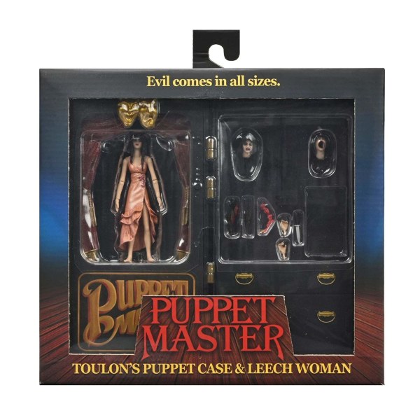 PUPPET MASTER - 7" ACTIONFIGUR - LEECH WOMAN UND TOULON'S PUPPET CASE 2 PK