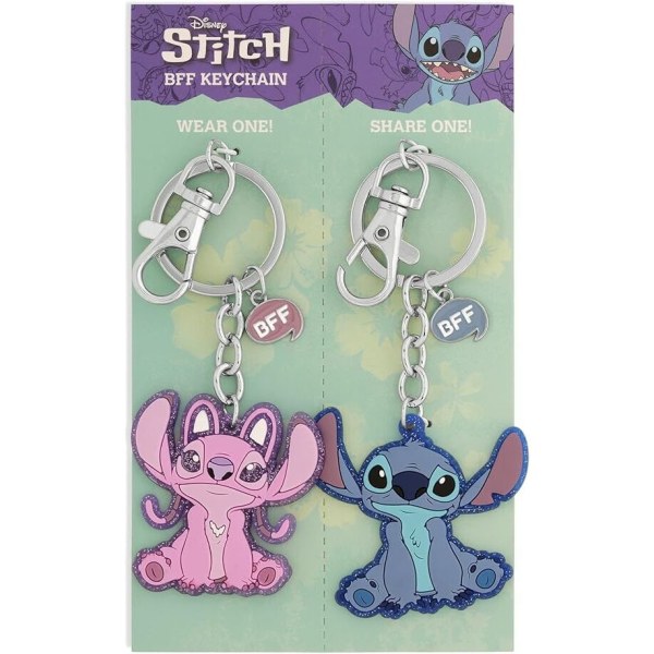 Set mit 2 schlüsselanhänger Engel & Stitch - Disney
