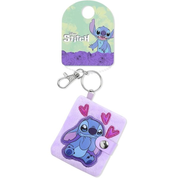 Flauschiger rosa Notizblock-Schlüsselanhänger Stitch – Disney