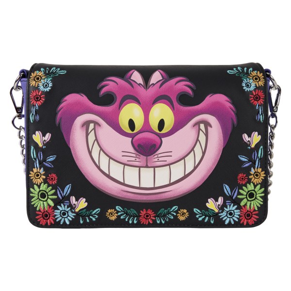 UMHÄNGETASCHE mit Blumenmuster und CHESHIRE CAT – ALICE IM WUNDERLAND – Disney Loungefly